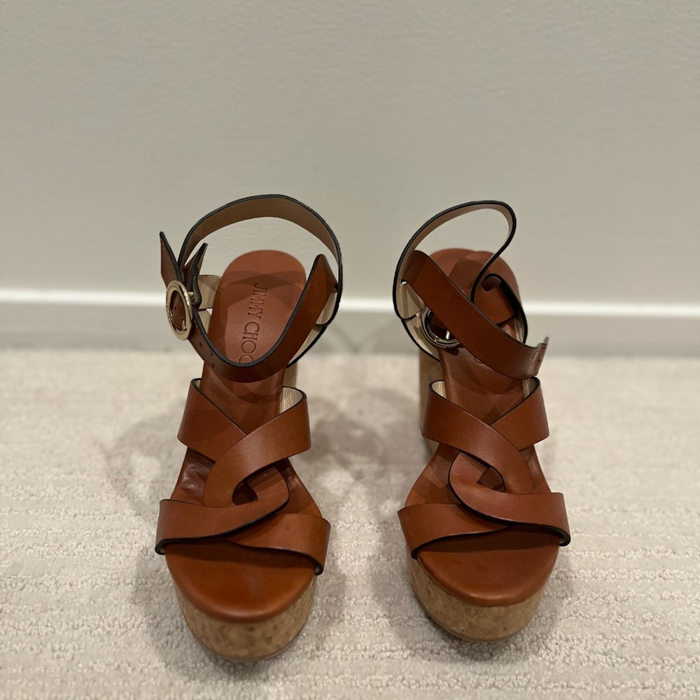 Jimmy choo platform wedges, size 37.5